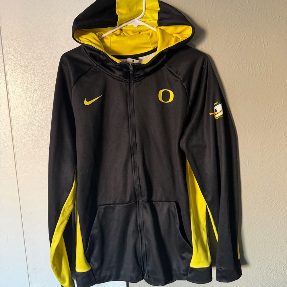Nike Black and Yellow Hooded Jacket